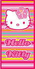 Osuška Hello Kitty pruhy 75 x 150 cm 
