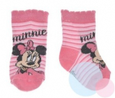 Ponožky Minnie Mouse baby 0673 vel. 0-6 měsíců pruhy 